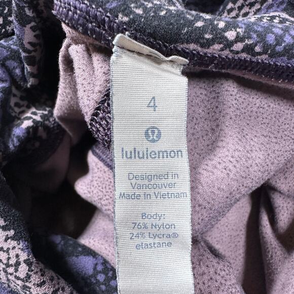 Lululemon Align Pant 24" Length Women's Size 4 Rip Wave Purple Thunder Black GUC - Picture 4 of 8